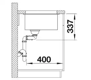 Blanco Zlewozmywak dwukomorowy Subline 480/320-U 527168 Delikatny biały 46 x 85.5