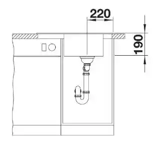 Blanco Zlewozmywak Elon 45 S 525879 Czarny