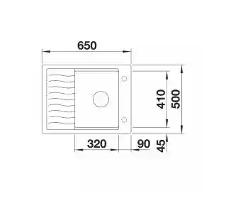 Blanco Zlewozmywak Elon 45 S 527068 Delikatny biały