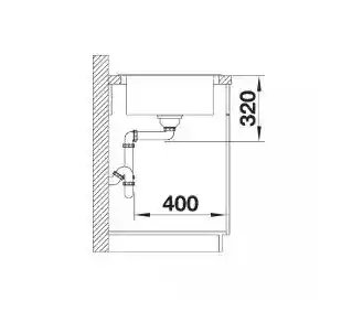 Blanco Zlewozmywak Elon 45 S 527068 Delikatny biały