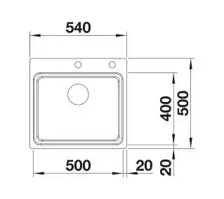 Blanco Zlewozmywak Etagon 500-IF/A 521748 z kor. InFino Srebrny
