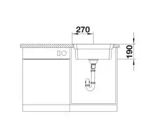 Blanco Zlewozmywak Etagon 500-IF/A 521748 z kor. InFino Srebrny
