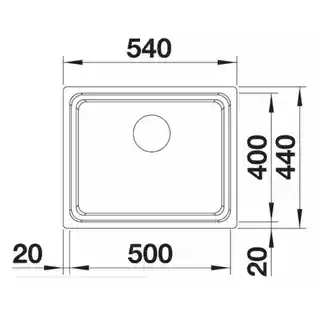 Blanco Zlewozmywak Etagon 500-U 521841 z kor. InFino Stal szlachetna