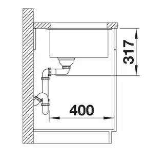 Blanco Zlewozmywak Etagon 500-U 522228 Szarość skały