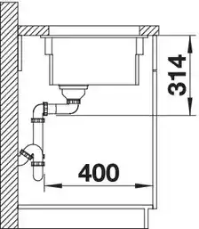 Blanco Zlewozmywak Etagon 500-U 525149 Biały połysk