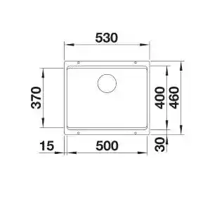 Blanco Zlewozmywak jednokomorowy Etagon 500-U 522236 Kawowy 46 x 53