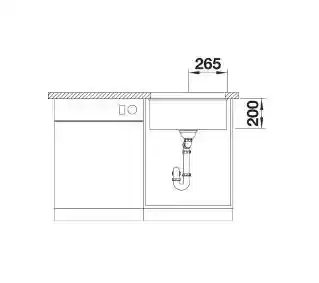 Blanco Zlewozmywak jednokomorowy Etagon 500-U 522236 Kawowy 46 x 53