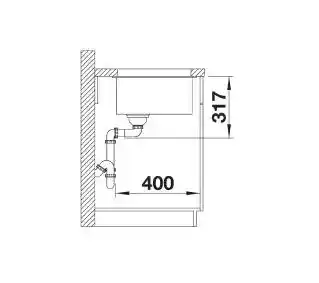 Blanco Zlewozmywak jednokomorowy Etagon 500-U 522236 Kawowy 46 x 53