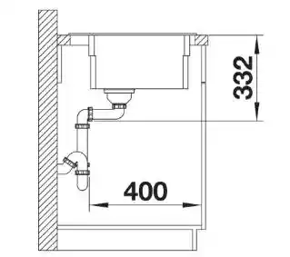 Blanco Zlewozmywak jednokomorowy Etagon 8 527079 Delikatny biały 51 x 78