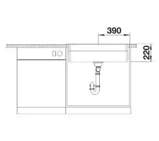 Blanco Zlewozmywak jednokomorowy Etagon 8 527079 Delikatny biały 51 x 78
