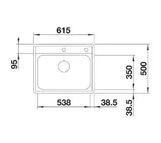 Blanco Zlewozmywak jednokomorowy Lemis 6-IF 525109 Stal szczotkowana 50x61.5