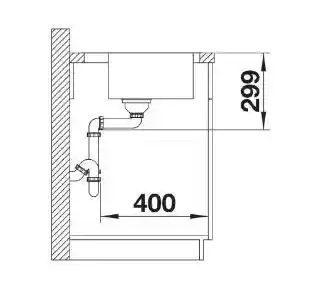 Blanco Zlewozmywak jednokomorowy Lemis 6-IF 525109 Stal szczotkowana 50x61.5
