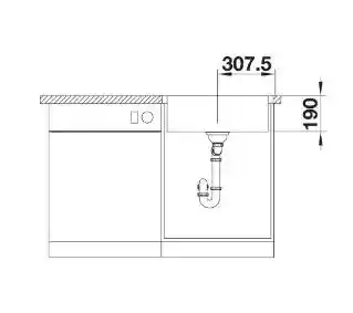 Blanco Zlewozmywak jednokomorowy Lemis 6-IF 525109 Stal szczotkowana 50x61.5