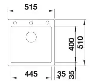Blanco Zlewozmywak jednokomorowy Pleon 5 521675 Tartufo 51 x 51.5
