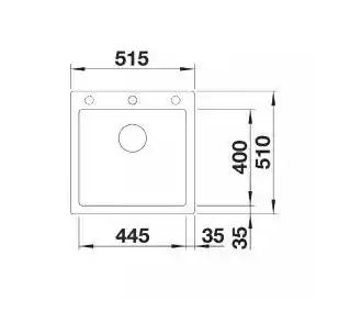 Blanco Zlewozmywak jednokomorowy Pleon 5 527135 Biały delikatny 51 x 51.5