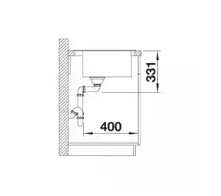 Blanco Zlewozmywak jednokomorowy Pleon 5 527135 Biały delikatny 51 x 51.5