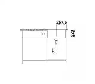 Blanco Zlewozmywak jednokomorowy Pleon 5 527135 Biały delikatny 51 x 51.5