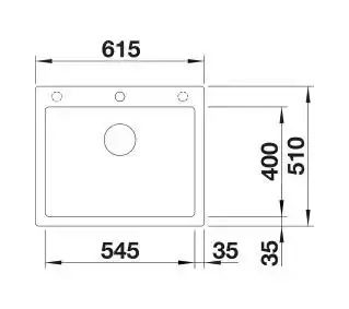 Blanco Zlewozmywak jednokomorowy Pleon 6 521686 Tartufo 51 x 61.5