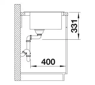Blanco Zlewozmywak jednokomorowy Pleon 6 521686 Tartufo 51 x 61.5