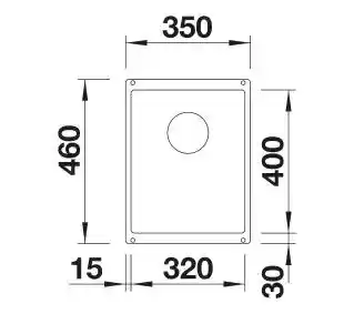 Blanco Zlewozmywak jednokomorowy Subline 320-U 523415 Kawowy 46 x 35