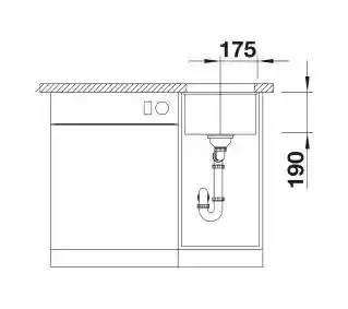 Blanco Zlewozmywak jednokomorowy Subline 320-U 523415 Kawowy 46 x 35