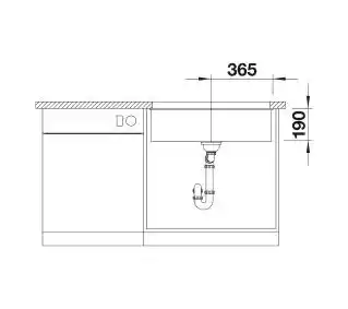 Blanco Zlewozmywak jednokomorowy Subline 700-U 523451 Kawowy 46 x 73