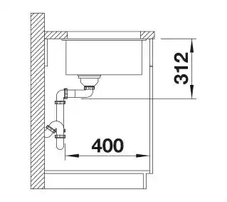 Blanco Zlewozmywak jednokomorowy Subline 700-U 523451 Kawowy 46 x 73