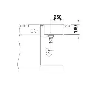 Blanco Zlewozmywak jednokomorowy z ociekaczem Metra 45 S Compact 527103 Delikatny biały 50x68