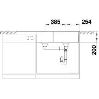 Blanco Zlewozmywak jednokomorowy z ociekaczem Naya 8 S 525785 Tartufo 50 x 116