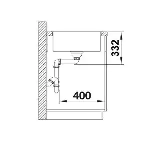 Blanco Zlewozmywak jednokomorowy z ociekaczem Zia 45 S Compact 524721 Antracyt 50 x 68