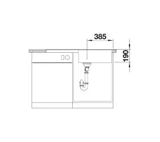 Blanco Zlewozmywak jednokomorowy z ociekaczem Zia XL 6 S 527400 Wulkaniczny szary 50 x 100