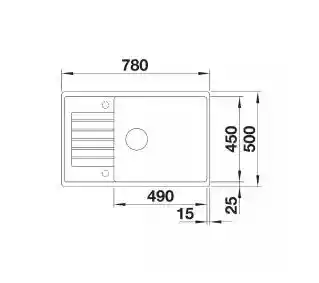 Blanco Zlewozmywak jednokomorowy z ociekaczem Zia XL 6 S Compact 527397 Wulkaniczny szary 50 x 78
