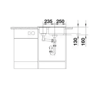 Blanco Zlewozmywak Lantos 6-IF 516676 Stal