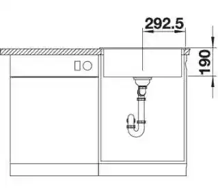 Blanco Zlewozmywak Legra 6 523332 Antracyt