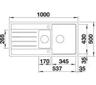 Blanco Zlewozmywak Legra 6 S 522207 Antracyt