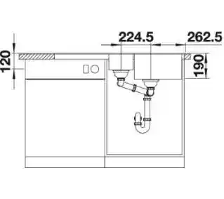 Blanco Zlewozmywak Legra 6 S 522207 Antracyt