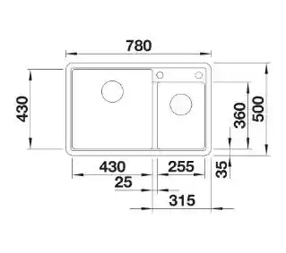 Blanco Zlewozmywak Legra 8 526223 Czarny
