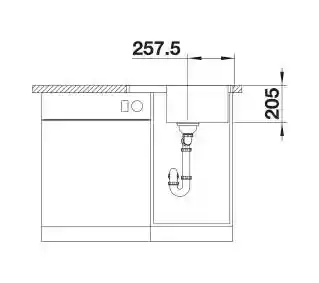 Blanco Zlewozmywak Lemis 45 S-IF Mini 525115 Stal szczotkowana