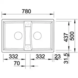 Blanco Zlewozmywak Lexa 8 524960 Antracyt