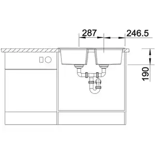 Blanco Zlewozmywak Lexa 8 524960 Antracyt