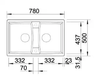 Blanco Zlewozmywak Lexa 8 525906 Czarny
