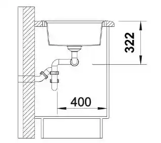 Blanco Zlewozmywak Lexa 8 525906 Czarny