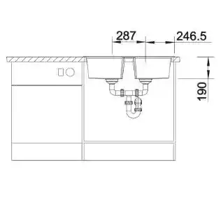 Blanco Zlewozmywak Lexa 8 525906 Czarny