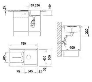Blanco Zlewozmywak Metra 45 S 513187 Biały