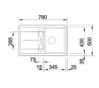 Blanco Zlewozmywak Metra 45 S 525915 Czarny