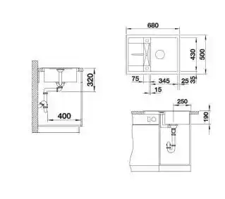 Blanco Zlewozmywak Metra 45 S Compact 519561 Antracyt