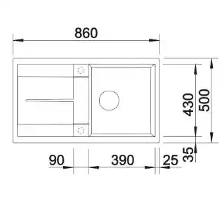 Blanco Zlewozmywak Metra 5 S 525919 Czarny