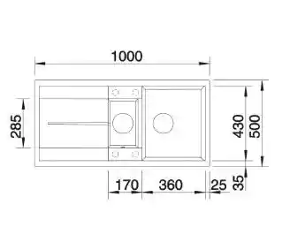 Blanco Zlewozmywak Metra 6 S 525926 Czarny