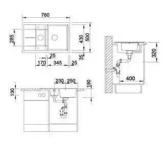 Blanco Zlewozmywak Metra 6 S Compact 513473 Antracytowy