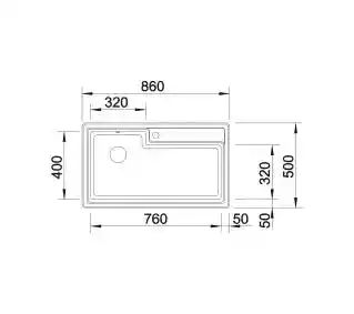 Blanco Zlewozmywak Plenta 514029 Srebrny